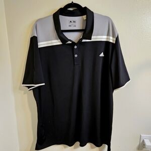 Adidas Golf Polo Shirt Men's Size 2XL Black/Gray